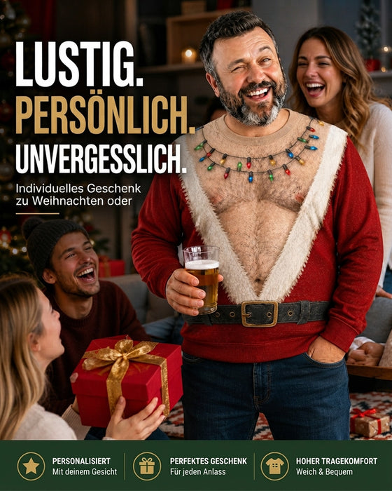 Genser Rundhalset Muskelprint Julestil