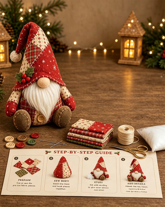 🧵 DIY Lappeteppe Gnome Kit – Lag Din Egen Søte Gnome 🧙‍♂️