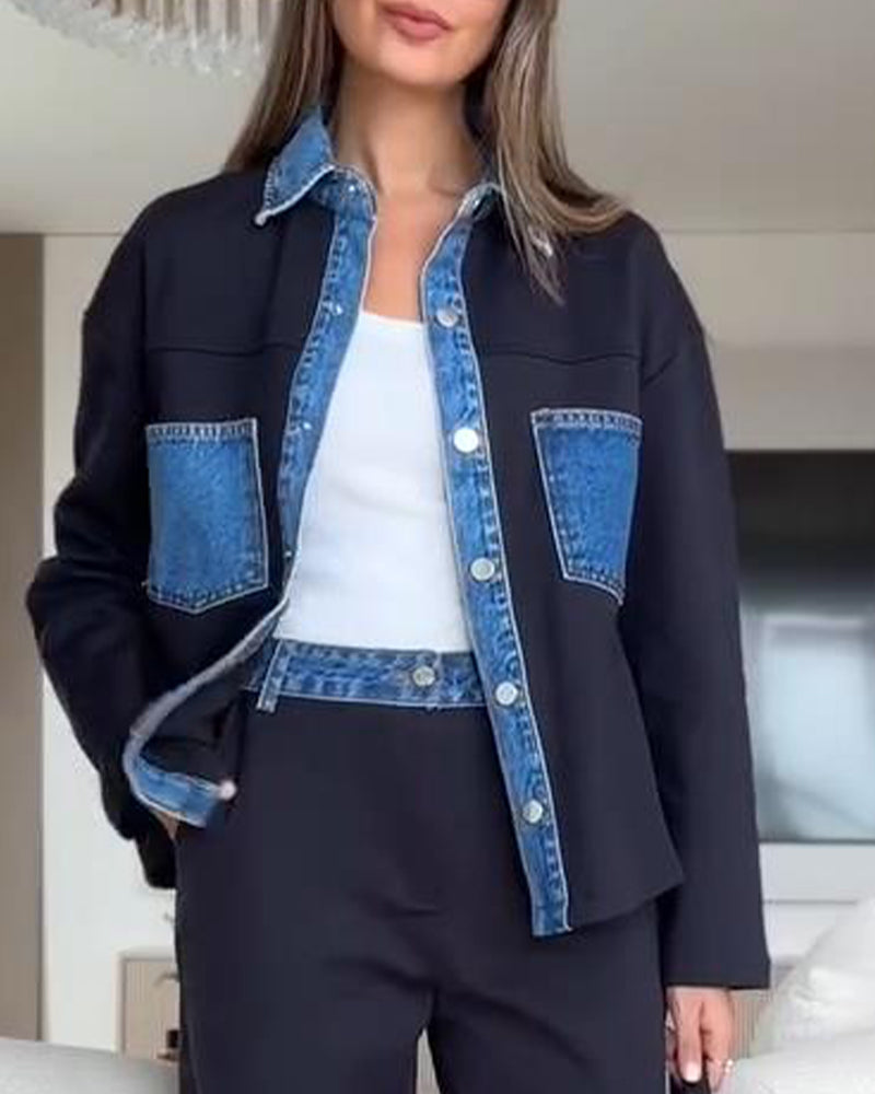 Skjorte Fargekontrast Revers