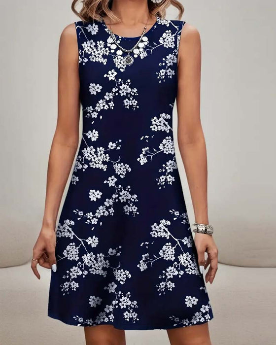 Kjole Ermløs Smal Trykk