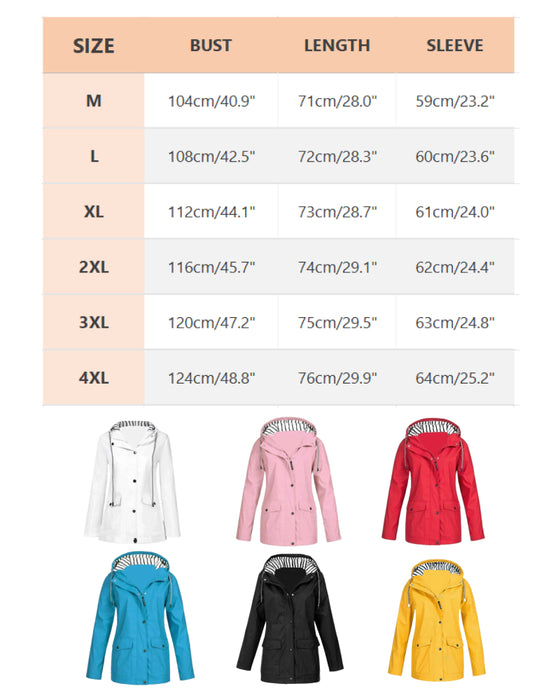 Jacke For Kvinner Med Vattentett Og Vindtett Egenskaper
