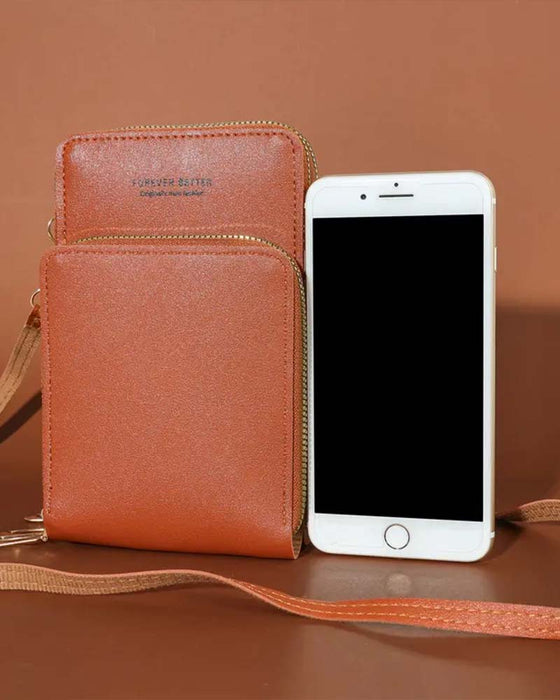 Ensfarget Fashion Crossbody Telefonveske