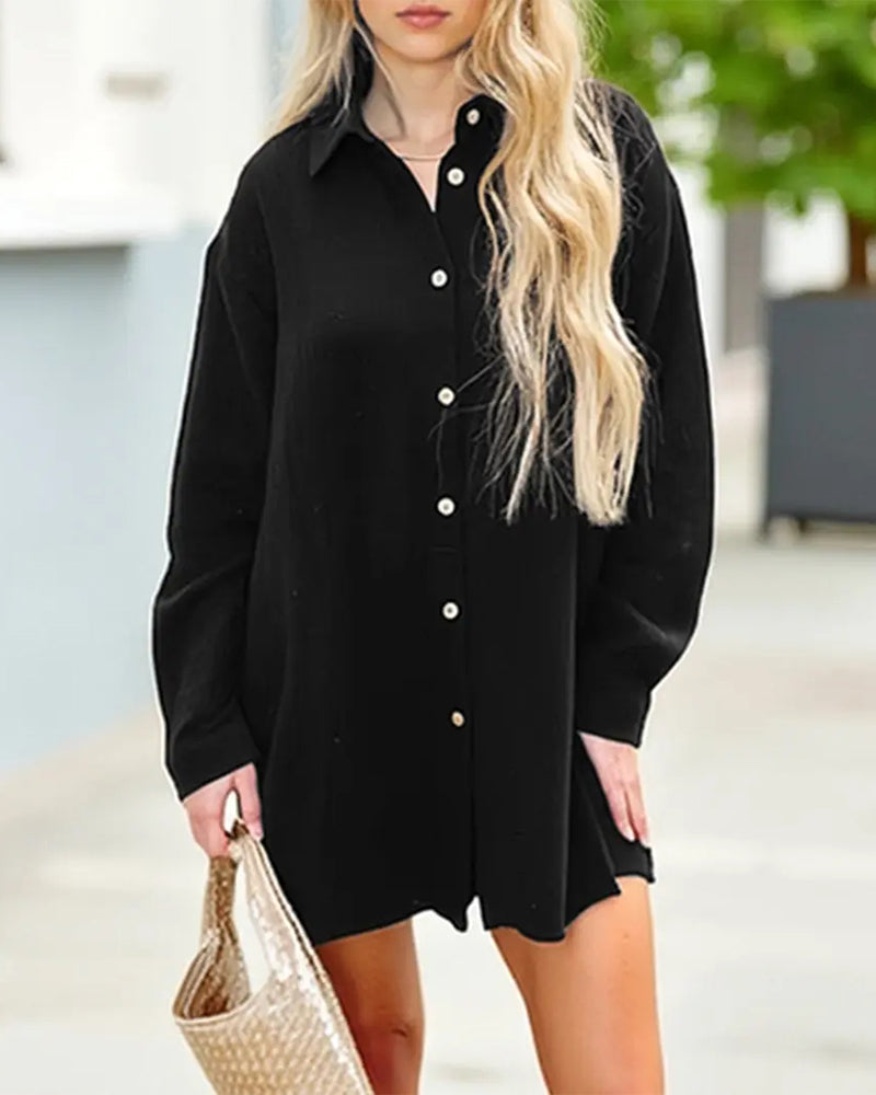 Sett Løs Passform Off-Shoulder Casual