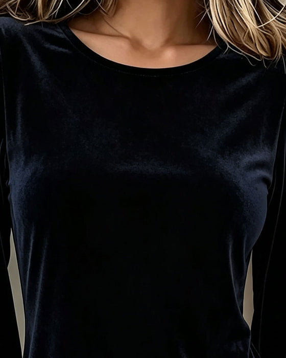 Topp Rund Hals Pufferme Blonder Lappverk