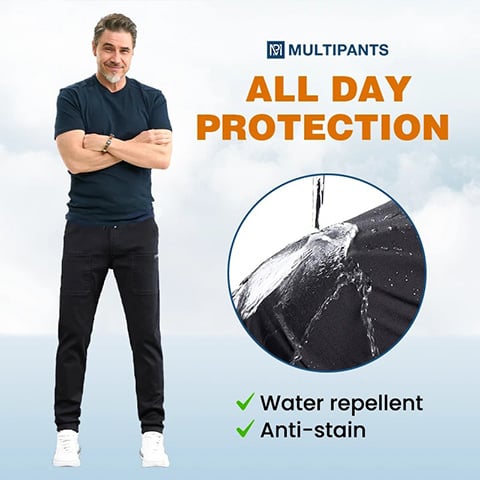 Multipants – Høystretch Cargobukser Med Flere Lommer Og Slitesterk Kvalitet
