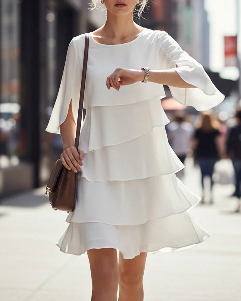 Kjole Løs Rund Hals Kake