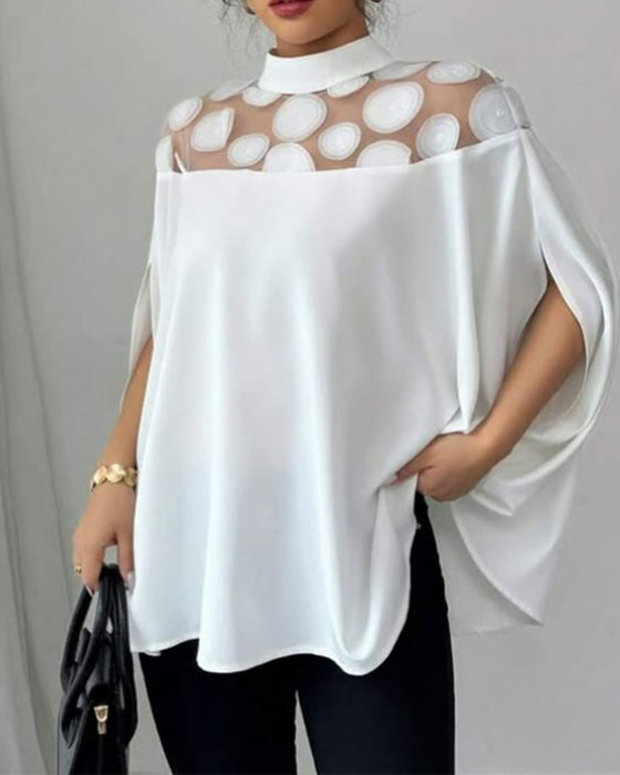 Bluse Off-the-shoulder Flagermuserm Elegant