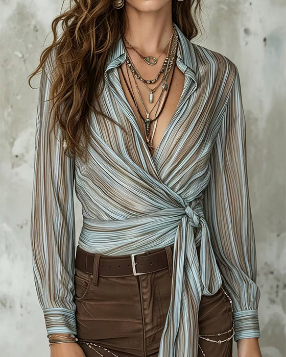 Bluse Slag Stripe Twist Knute