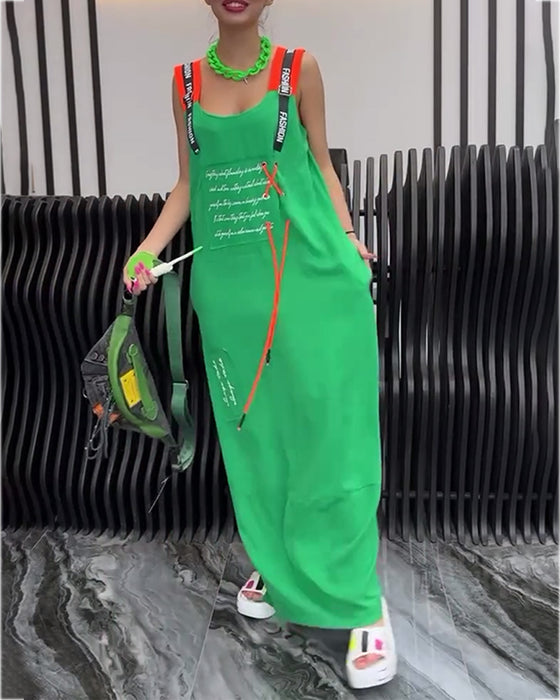 Kjole Ermeløs Personlig Bokstavtrykk