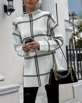 Stripete genser med splittet krage