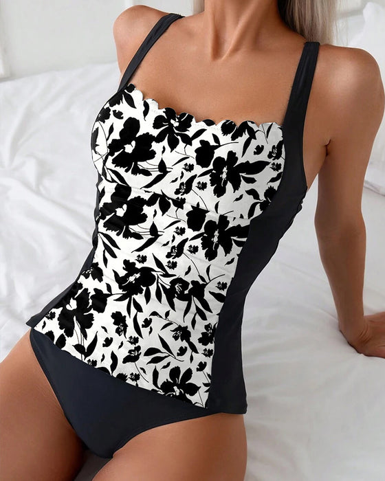 Tankini Ryggløs Trykt