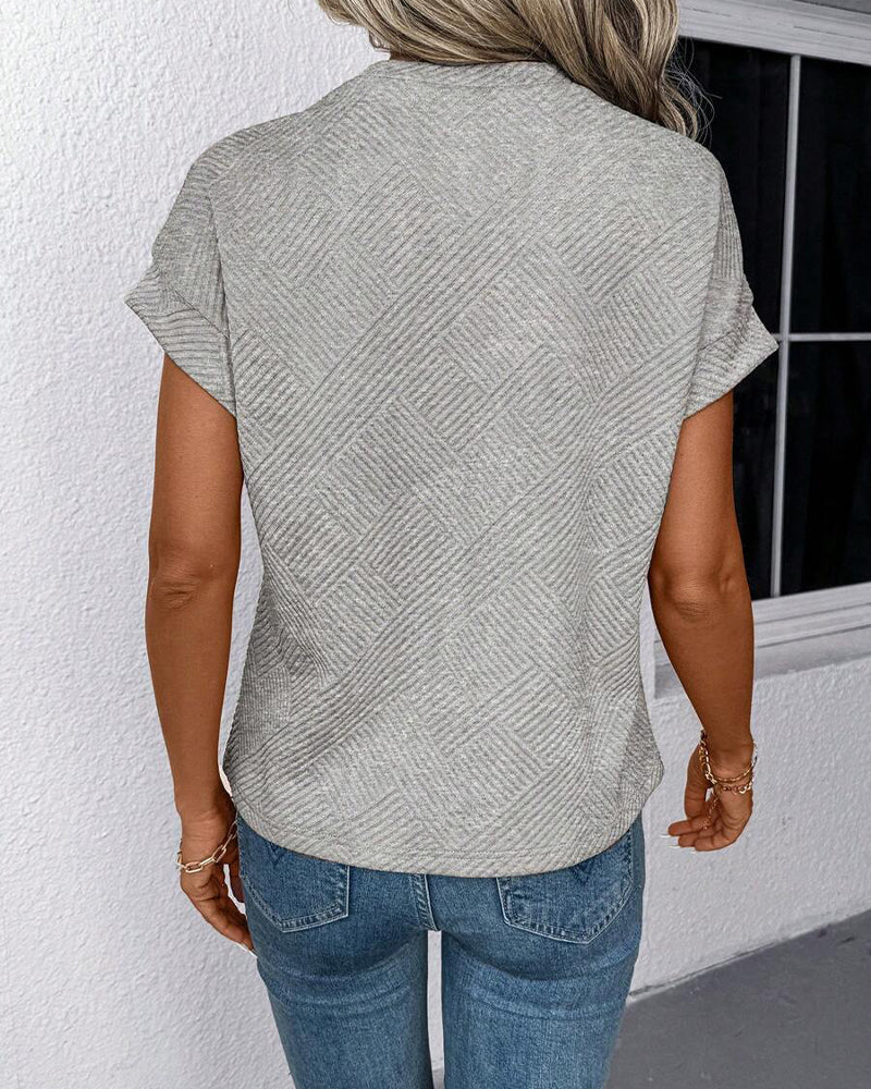 Bluse Solid Rundhalset