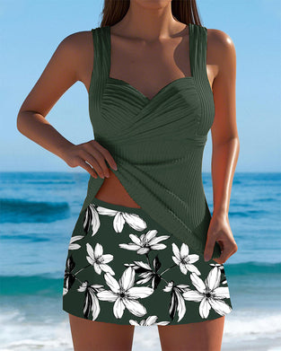 Badedrakt Tanktop Striped Print Boxer