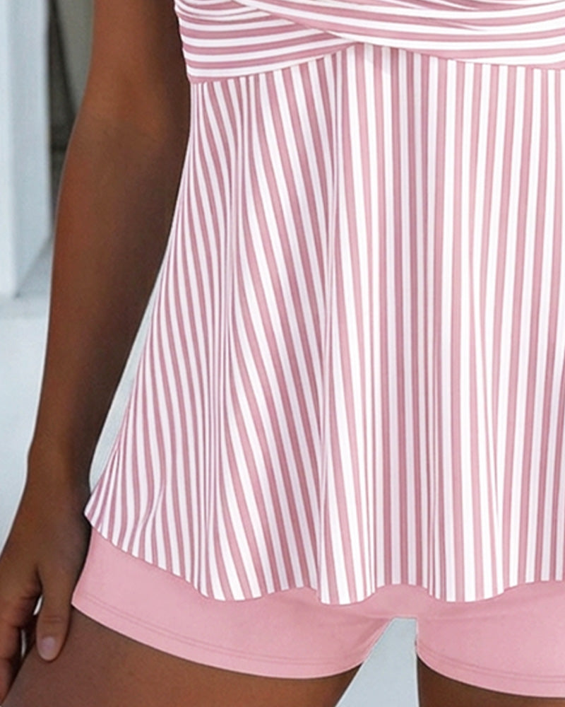 Tankini Stripet Kamisol Todelt