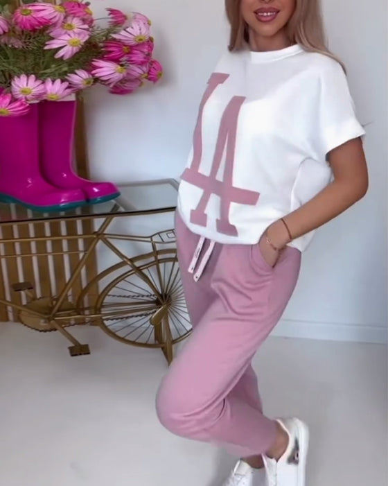 Sett Casual Letter Print Sports