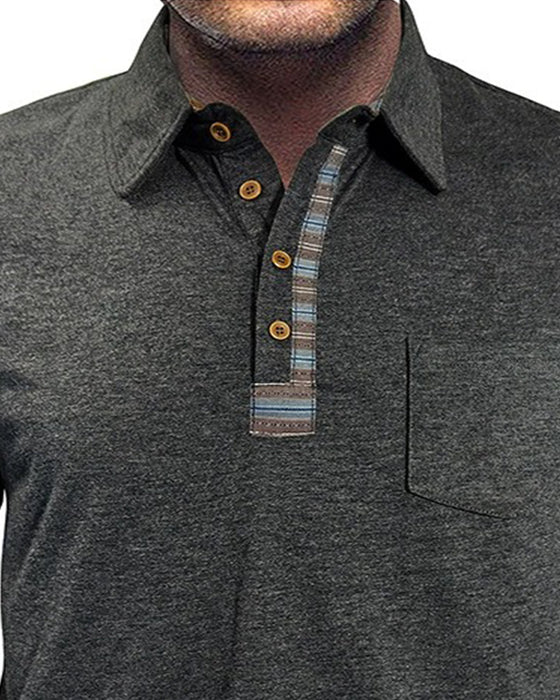 Bluse Menn Knapp Jakkeslag Polo