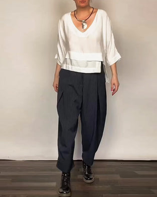 Kledingbyxor Med Retro Streker