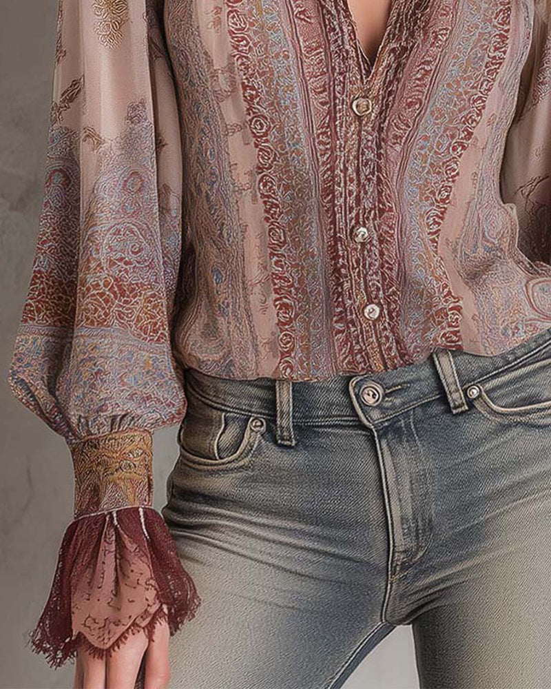 Bluse Mote Vindermet Retro