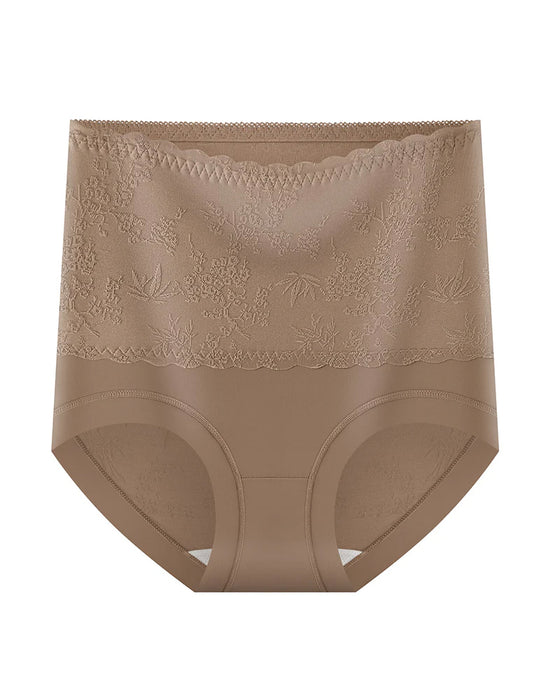 Bukser Kinesisk Stil Høy Midje Embossert Magekontroll