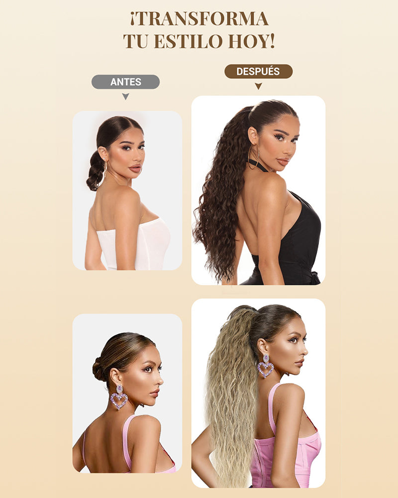 Lang Fyllig Og Krøllet Hårforlengelse