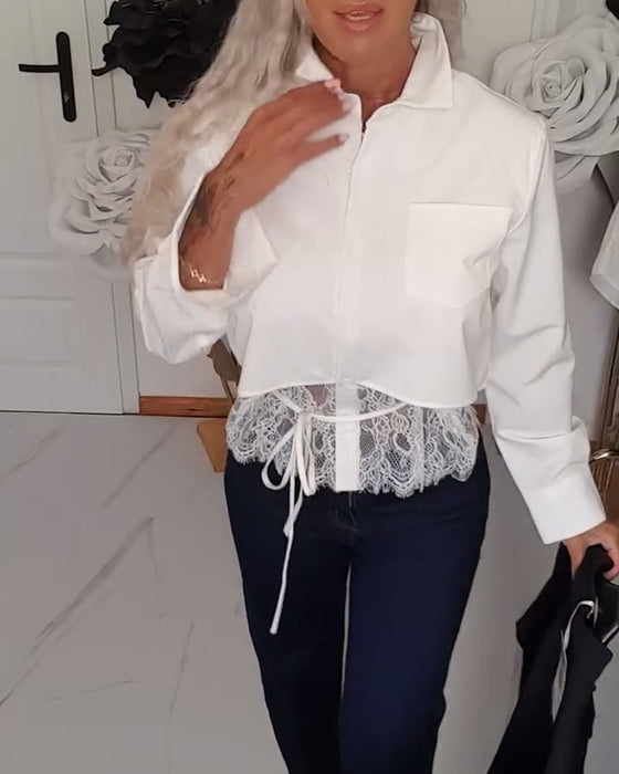 Skjorte Moteriktig Ensfarget