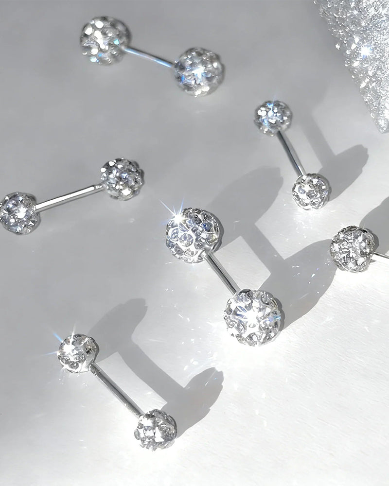 Glitrende Diamantøreringer