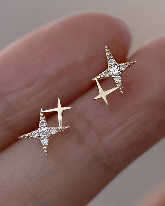 Sterling sølv stjerne øredobber