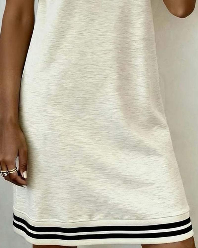 Kjole Treknept Hette Sportslig Casual