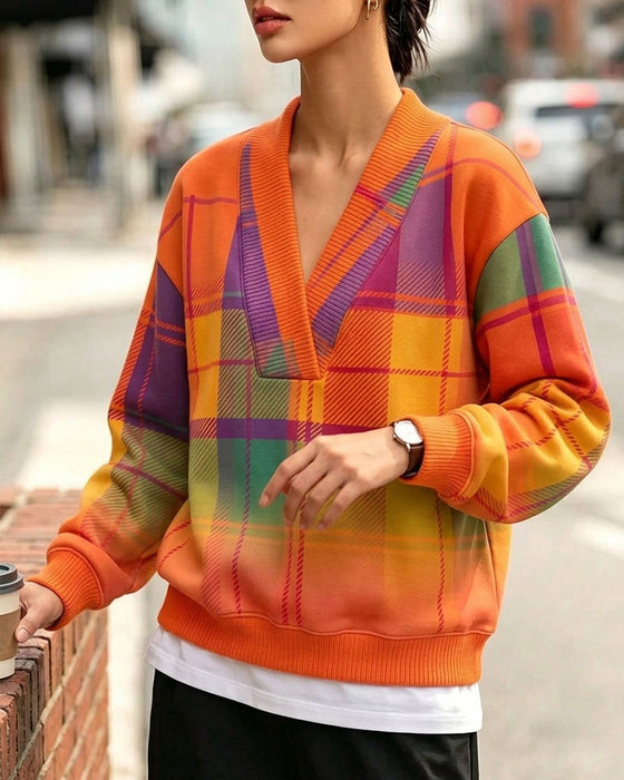 Sweatshirt V-Hals Rute Casual