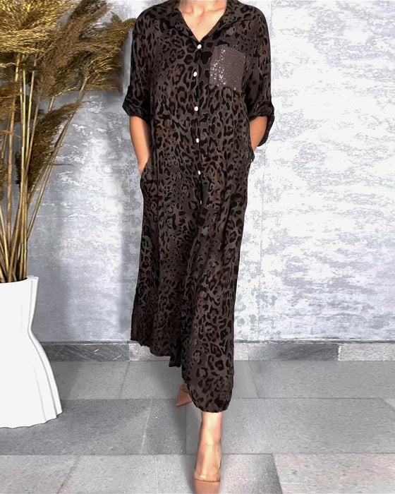 Kjole med Leopardmønster