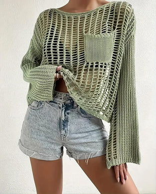 Genser Hulstrikket Enfarget