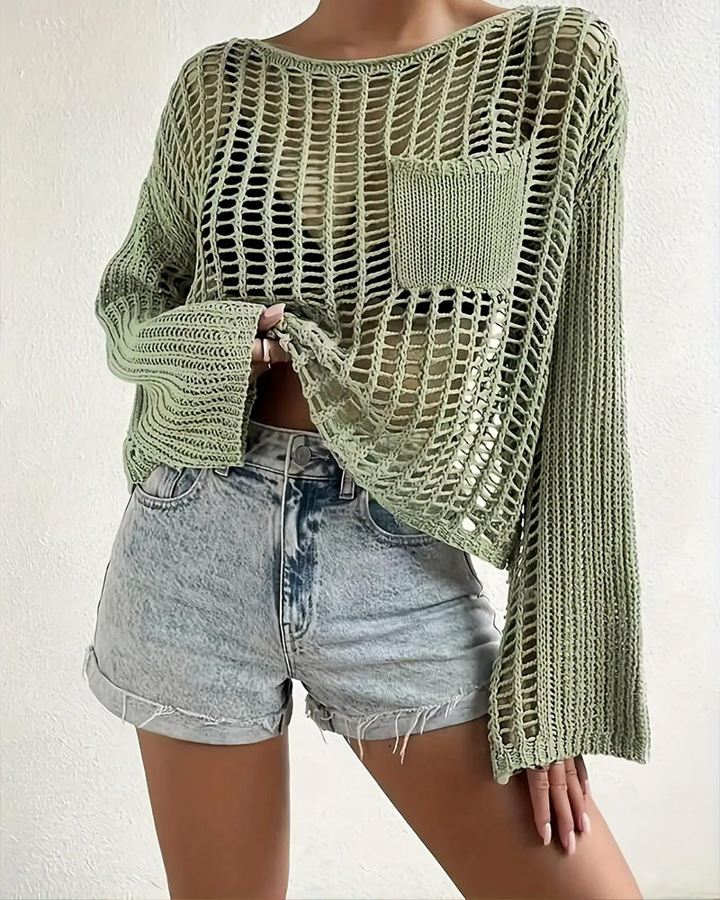 Genser Hulstrikket Enfarget