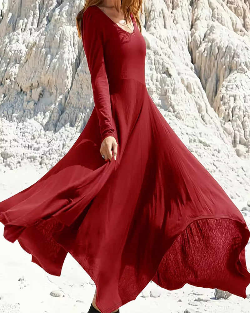 Kjole Uregelmessig Kant Langermet