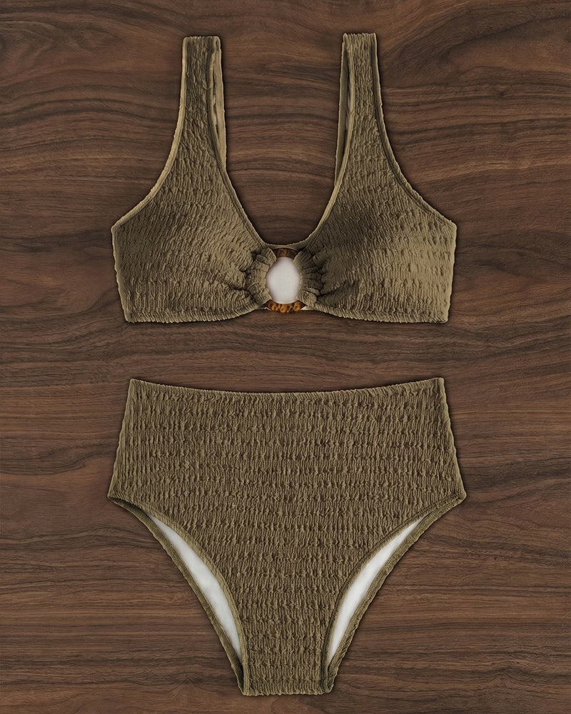Bikini V-hals Høy Midje