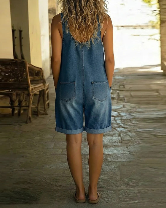 Jumpsuits Med Casual Denimshorts