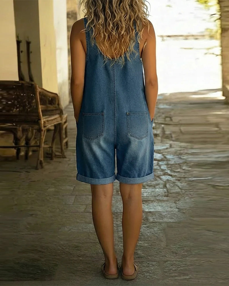 Jumpsuits Med Casual Denimshorts