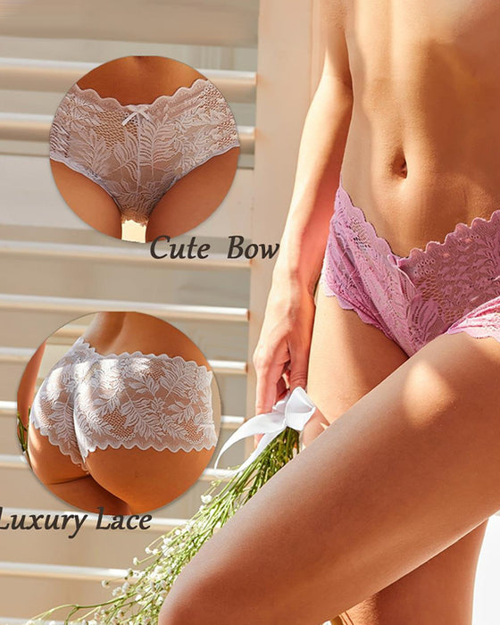 Dame 8-Pack Sexy V-Midje Kniplingscheeky-Trusse