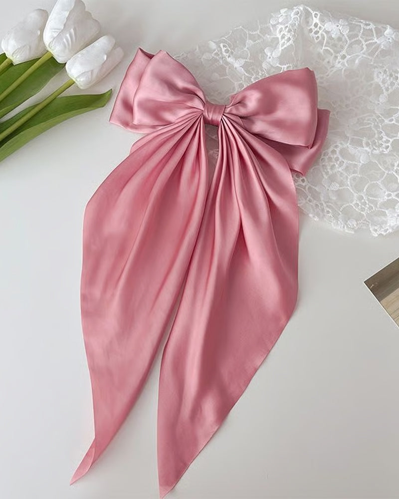 🔥 Stor Sløyfe Hårklemme For Kvinner – Bryllup & Hverdag Hestehale Accessory Med Lang Hale