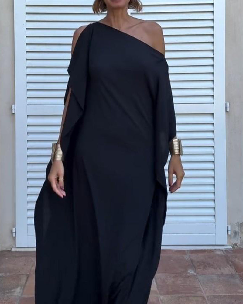 Kjole Flytende Ensfarget