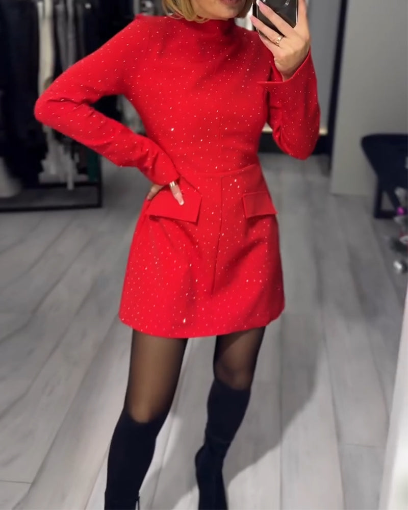 Elegant Kjole Med Subtil Glitring