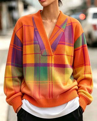 Sweatshirt V-Hals Rute Casual