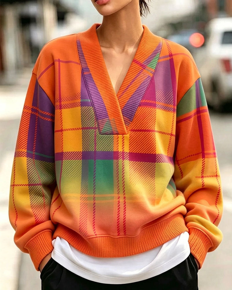 Sweatshirt V-Hals Rute Casual