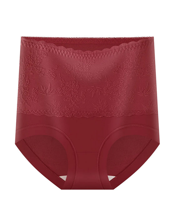 Bukser Kinesisk Stil Høy Midje Embossert Magekontroll