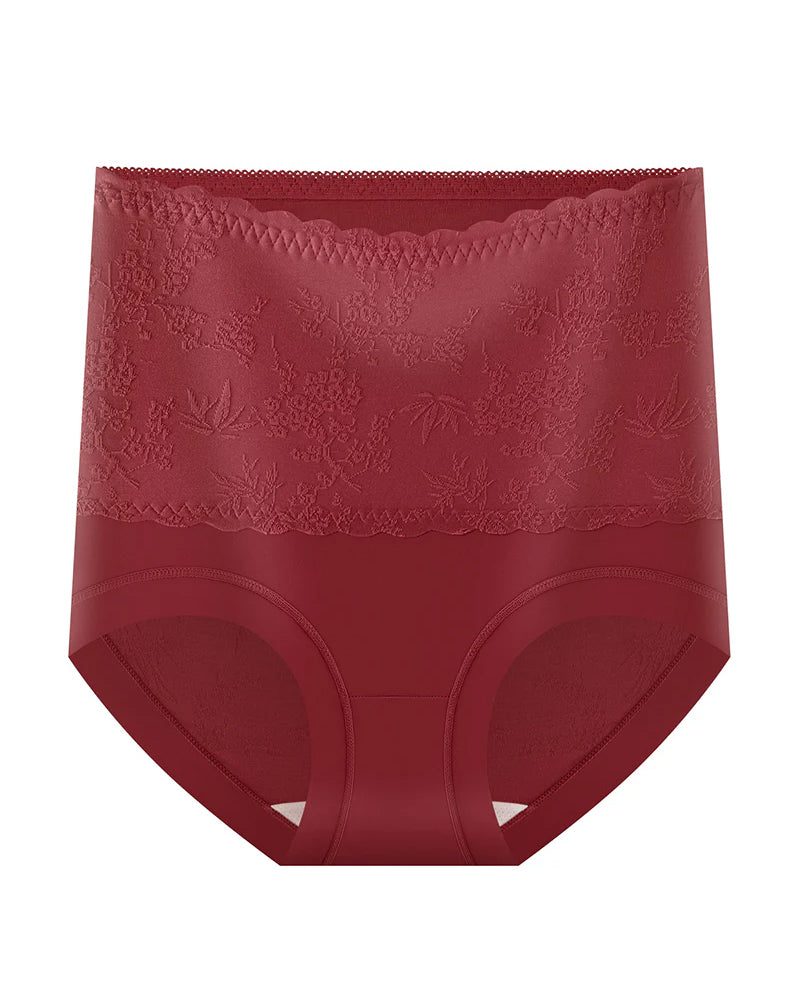 Bukser Kinesisk Stil Høy Midje Embossert Magekontroll