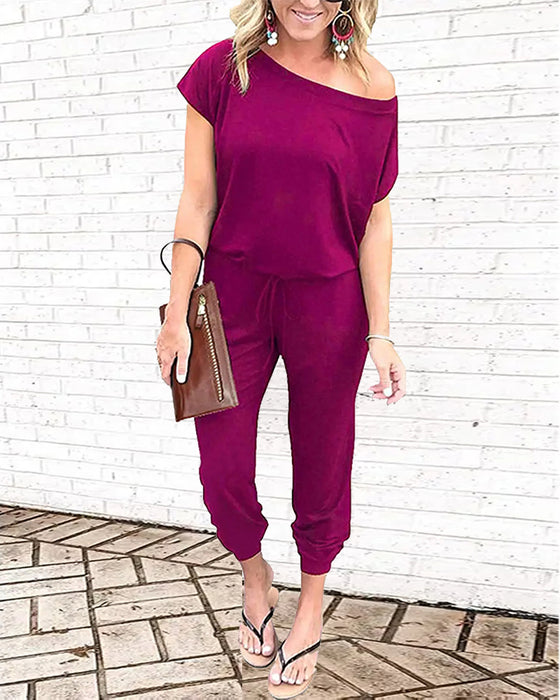 Jumpsuit Enskuldret Kortsermet