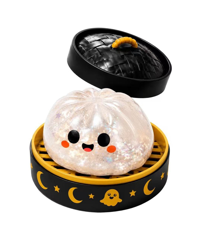 Halloween-Sett Med Søte Skumle Spøkelse-Maruko-Myke Klemmeleker, Miniatyr Bærbar Stressleke, Sensoriske Produkter For Halloween-Ting, Påfyll Til Festgodsposer & Minigaver