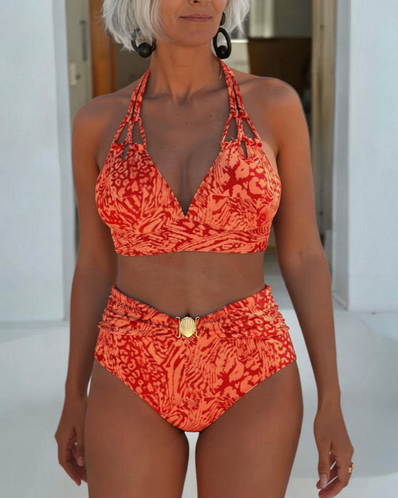 Bikini V-hals Trykt