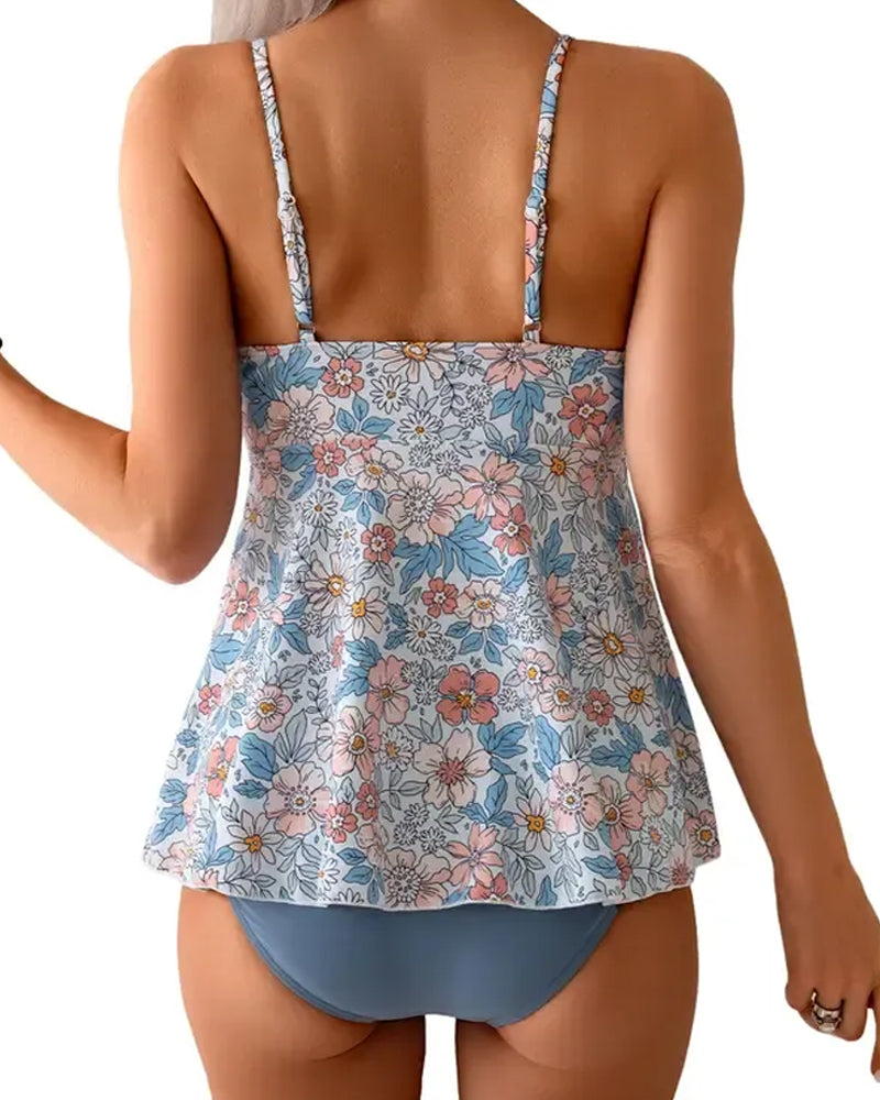 Tankini Trykk Halsring Hul