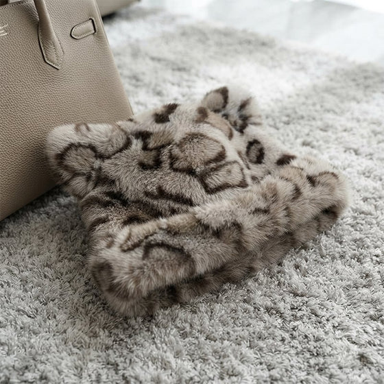 Hatt Leopardmønster Plysj Katteøre