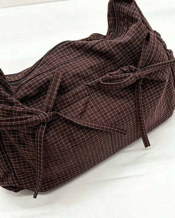 Veske Sløyfe Rutet Crossbody